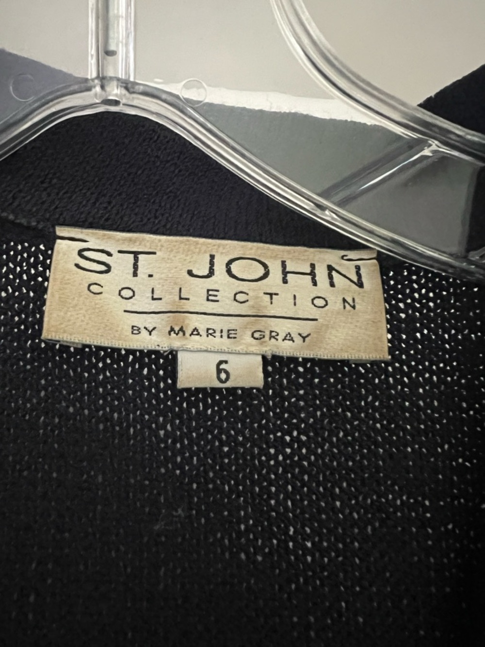 Vintage St. John Collection Navy Button-Front Women's Dress Size 6 - Picture 3 of 4